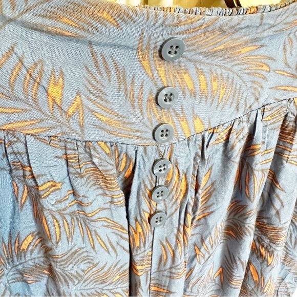 Travida Tra Vida Womens Blue Patterned Wide Leg Pull On Resortwear Pants Palazzo - Picture 5 of 7